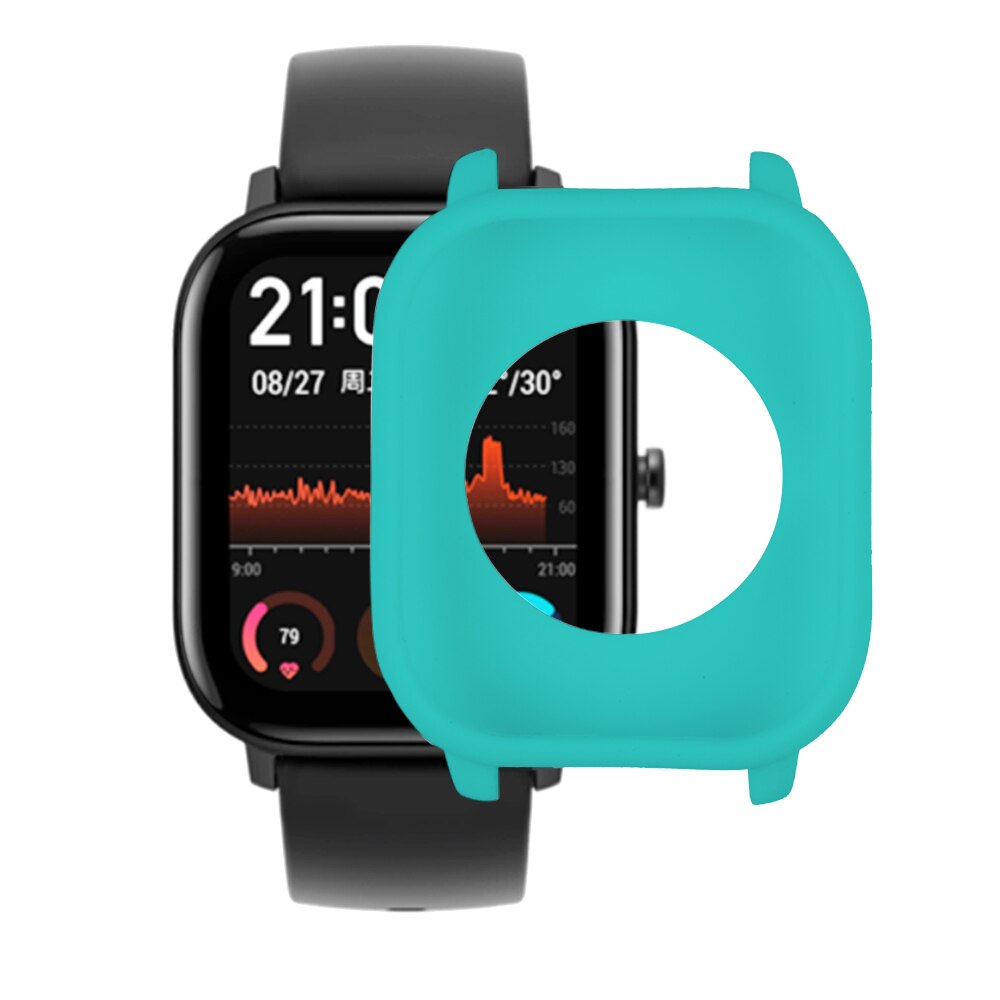 Weiche Silikon Schutzhülle fallen Für Huami Amazfit GTS SmartWatch Hülse Für Huami AMAZFIT GTS Volle-abgedeckt Schutzhüllen: Minze Grün