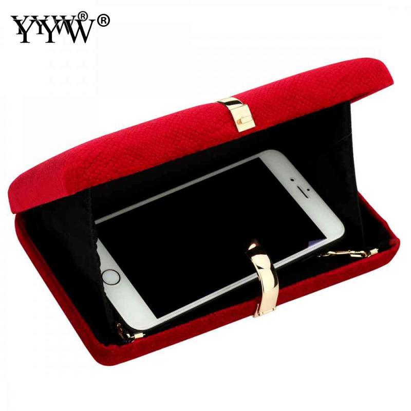 Flannelette Box Bag clutch women red wedding purse chain crossbody bags female evening party clutch luxury Crystal bolso mujer
