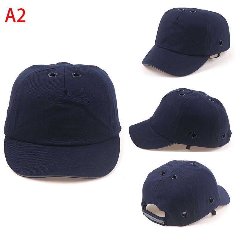 Veiligheidspet helm honkbalpet stijl bouwhelm voor werk fabriek hoofdbescherming werkveiligheid zomer: Marineblauw