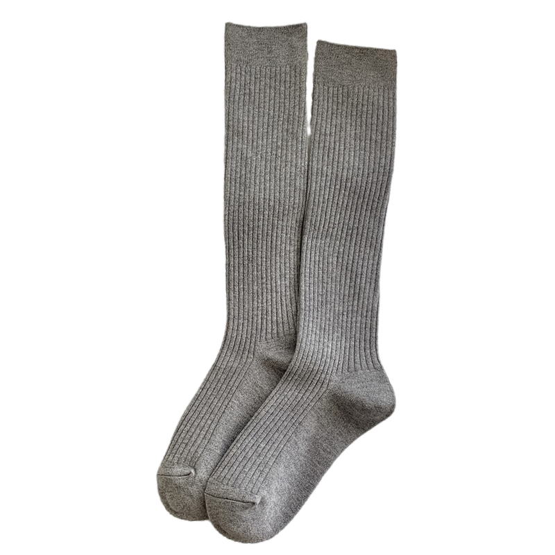 Calze da donna retrò nuova moda autunno casual tinta unita stile giapponese calzini caldi per donna morbidi calzini invernali al ginocchio lunghi