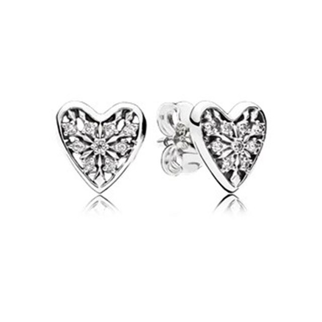 Originele 100% 925 sterling zilveren pandora oorbellen met kristallen luxe oorbellen voor vrouwen fee zirkoon veer pentagram oorbellen: 296368cz