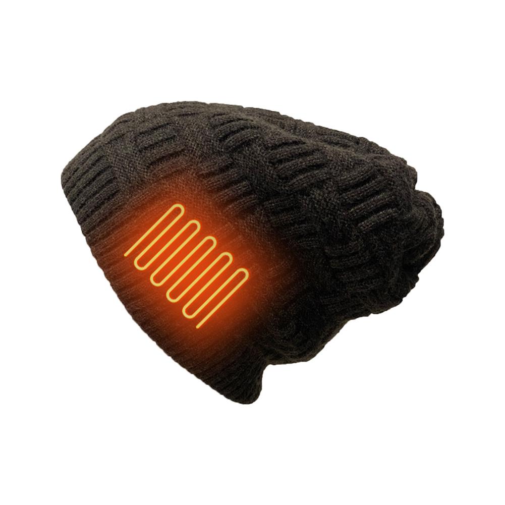 Washable Heated Hat Battery Heated Beanie Hat Electric Rechargeable Warm Winter Heated Fleece Cap Balaclava: Default Title