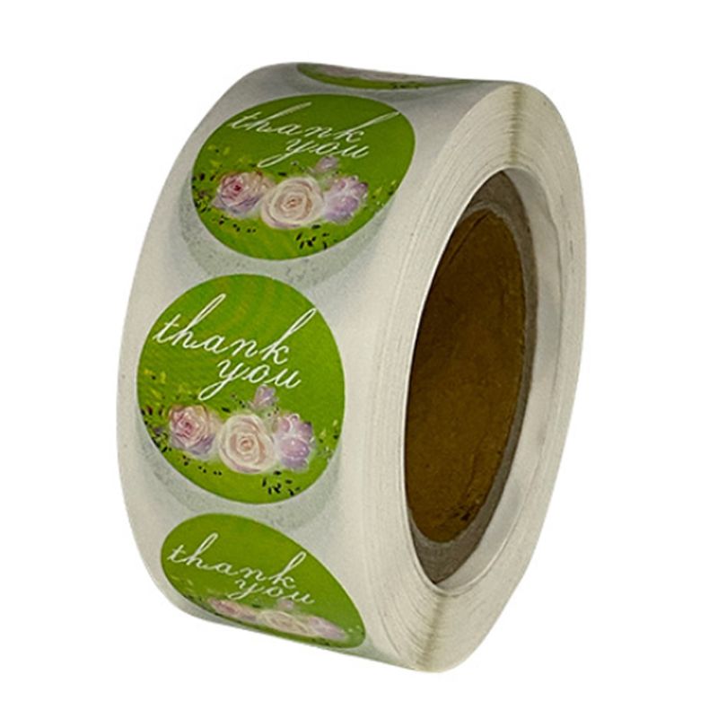 500 Pcs / Roll Sealing Sticker Labels Happy Sticky Stickers Baking Paper K4UA