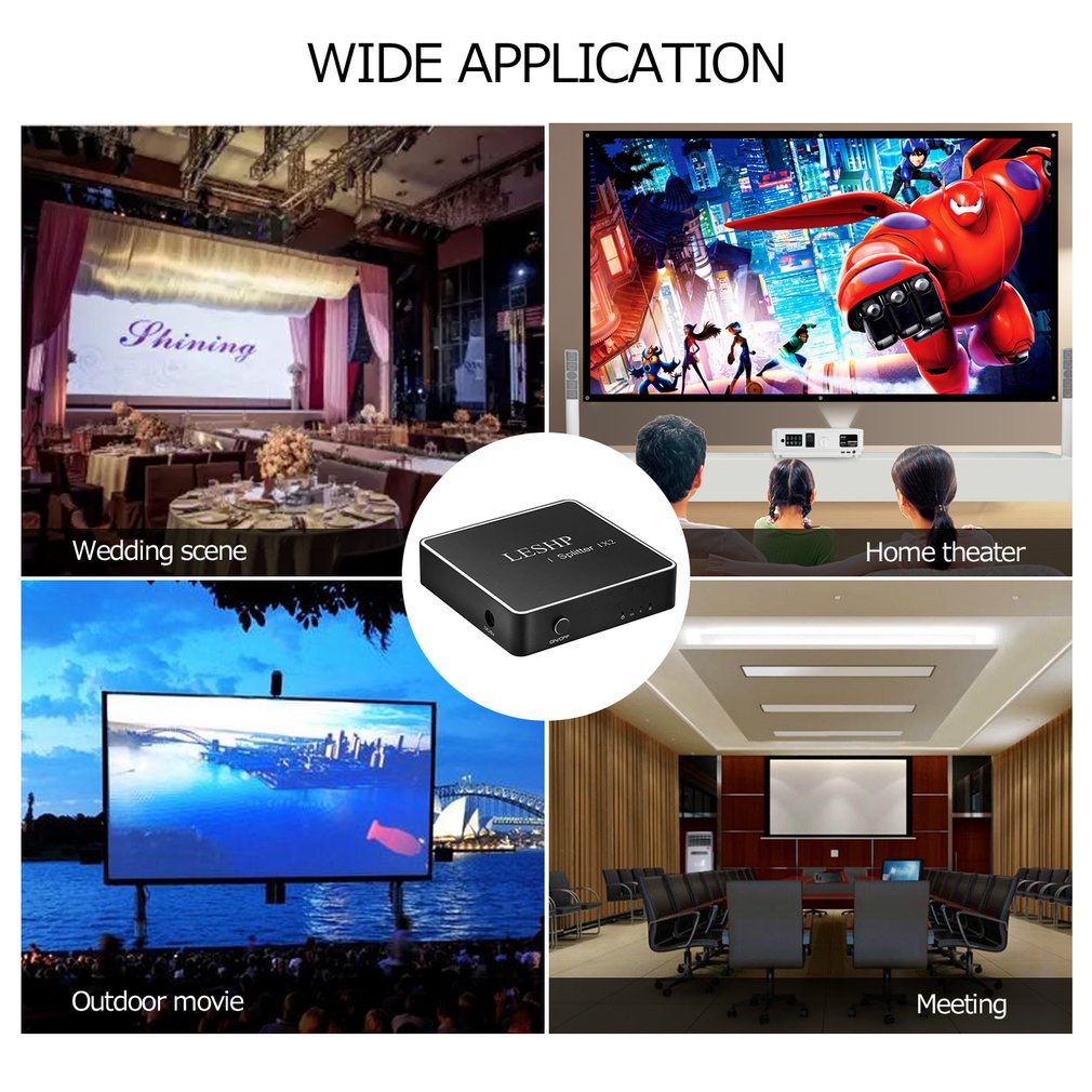 Leshp Router Leshp HDMI-compatible 2.0 1X2 Splitter Supports Fu... – Vicedeal