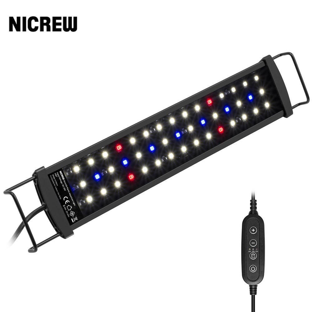 NICREW SlimLED Anlage Aquarium Beleuchtung Gesamte Spektrum Aquarium Lampe Mit Timer Für Süßwasser Aquarien Dimmbare Anlage Wachsen Lampe