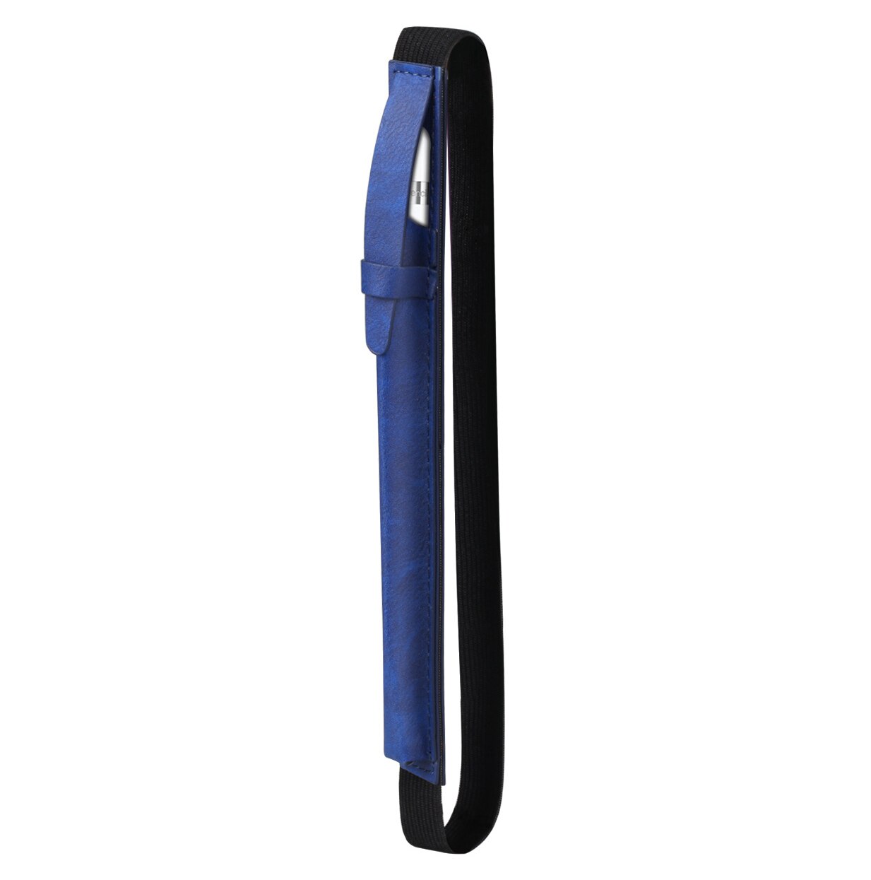 Étui en cuir pour apple pencil 1 2 étui avec stylet, pochette de protection pour ipad, sac anti-perte: Bleu