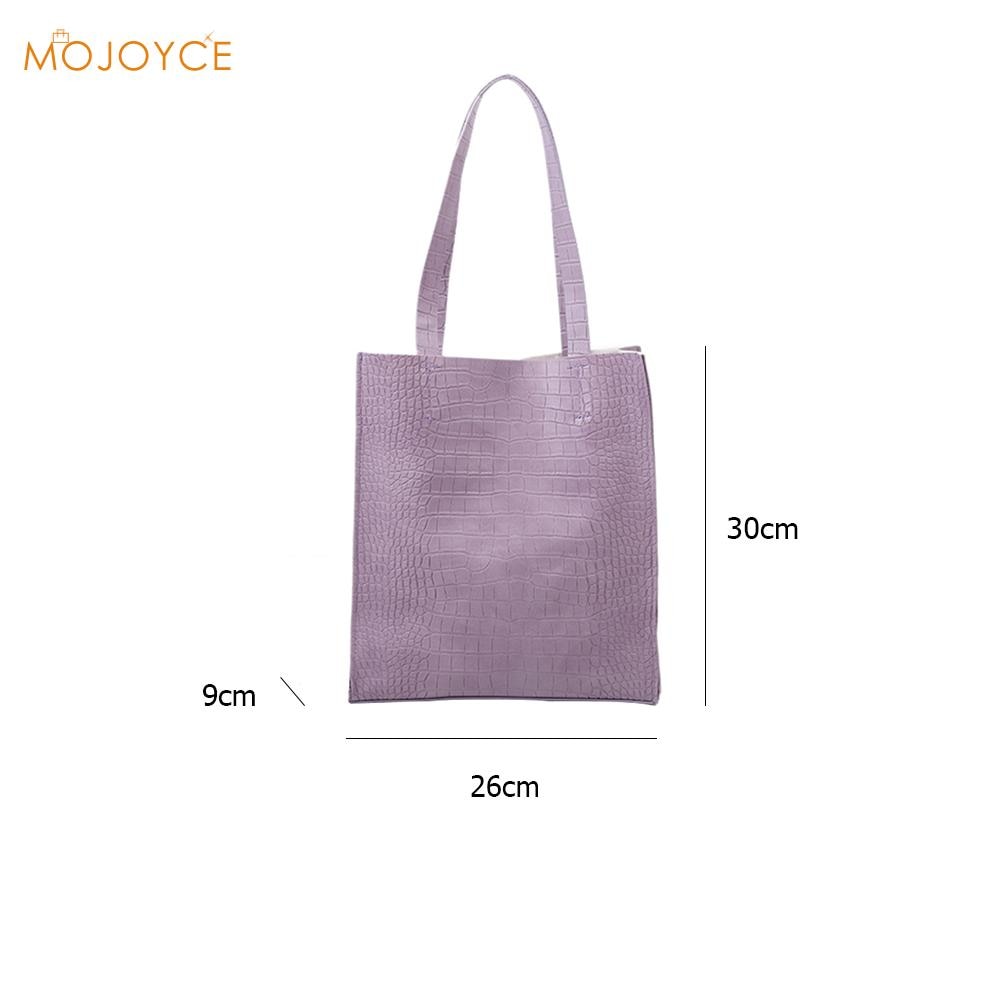 Portable Women Tote Shoulder Bag Classic Texture Chic Durable PU Big Capacity Lady Shopping Handbag