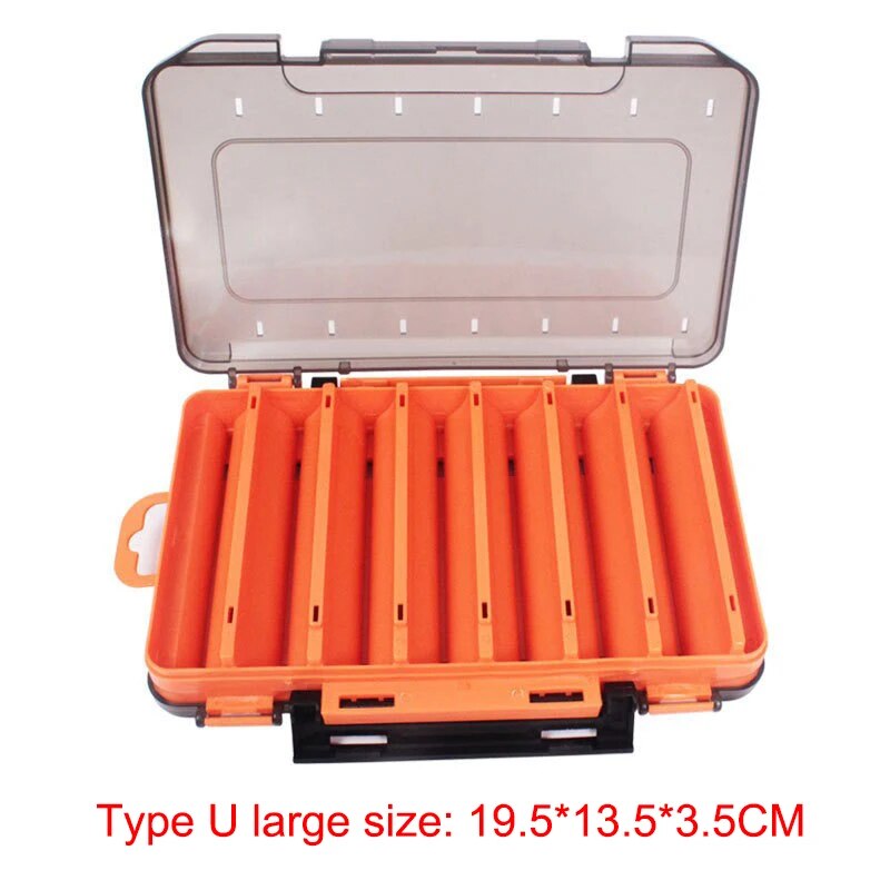 BURLE Angelzubehör-Box, U-Größe, Holz-Garnelenbox, Köderbox, Aufbewahrungsbox, VIB, Minobo Climb, transparent: YELLOW