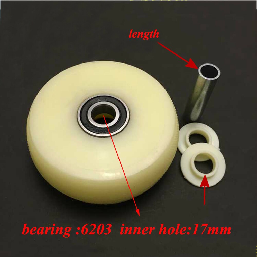 Diameter 123mm massivt hjul dæk ca. 5 tommer nylon hjul dæk enkelt hjul fladt hjul vognhjul