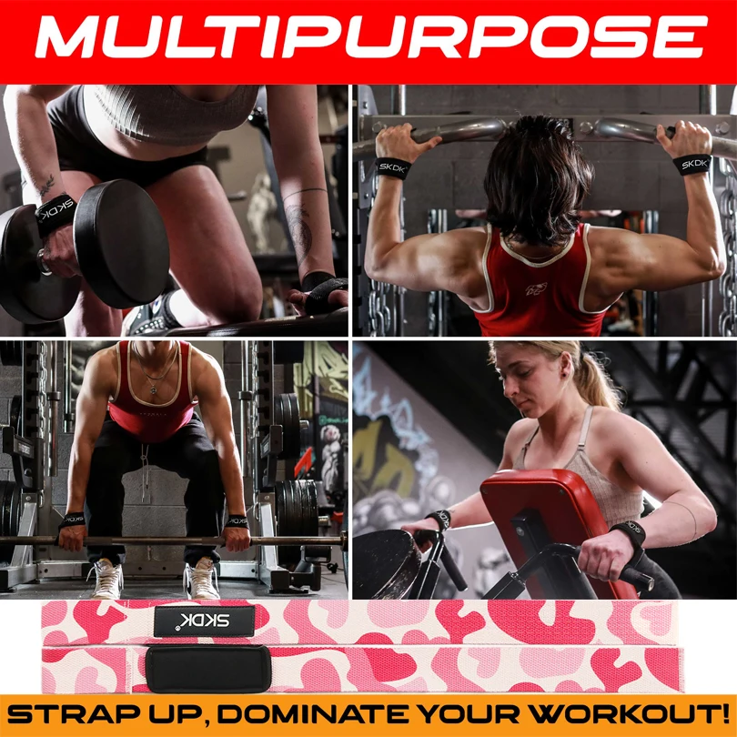Sangles d'haltérophilie, haltères de gymnastique, poignées d'entraînement, Crossfit, équipement de Fitness, enveloppe de poignet, entraînement de levage