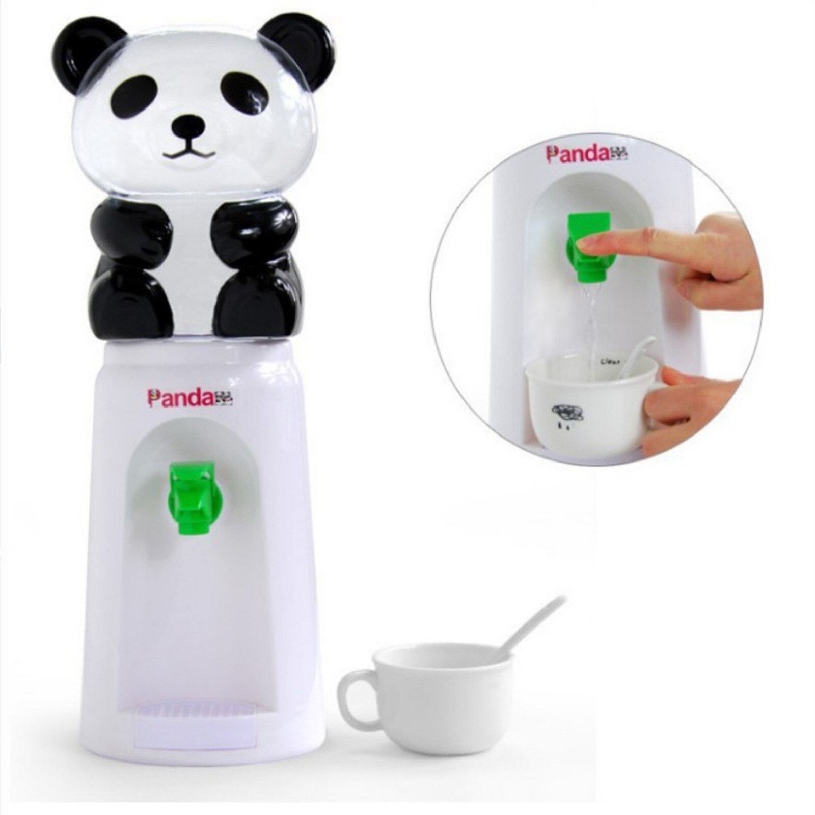 4# Mini Water Dispenser Cartoon Dormitory Office Water Dispenser Hand Press Water Pumps Cartoons Children Kids Water Bottle