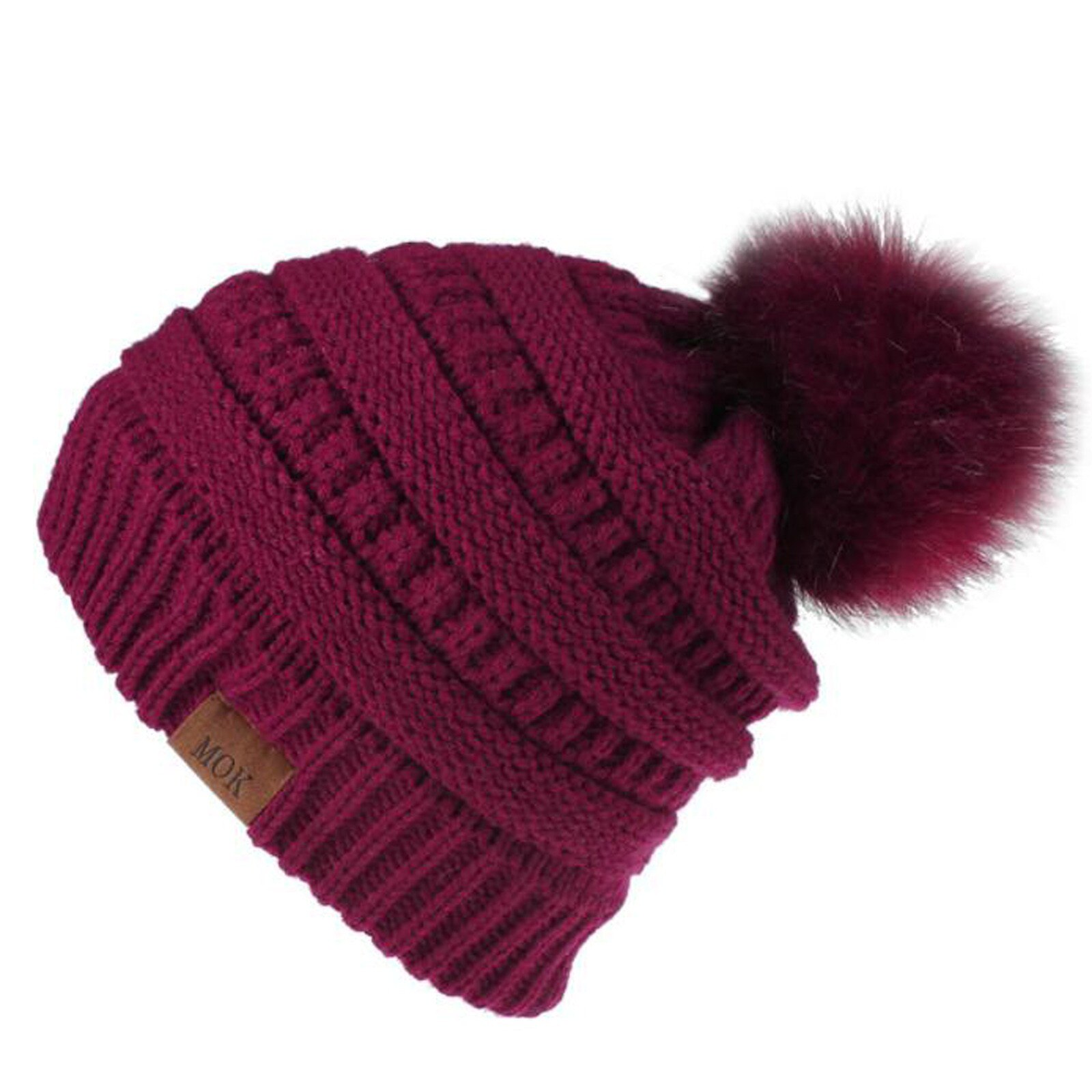 E la moda donna nuova E di alta qualità mantiene caldi cappelli invernali cappello a orlo in lana lavorato a maglia morbido delicato sulla pelle, traspirante: WE