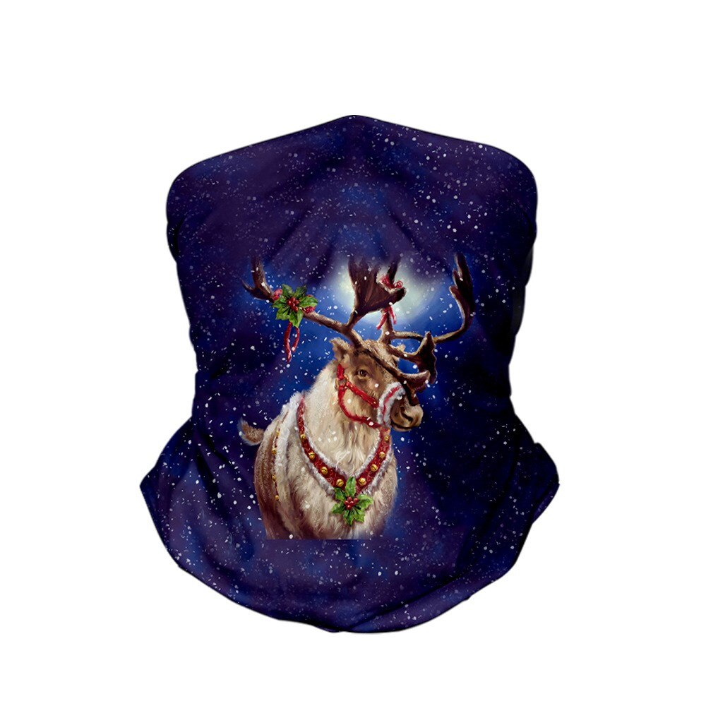 Children's Christmas 3D printed face balaclave kids bandana multi-functional magic headheand boys and girls scarf: etk04
