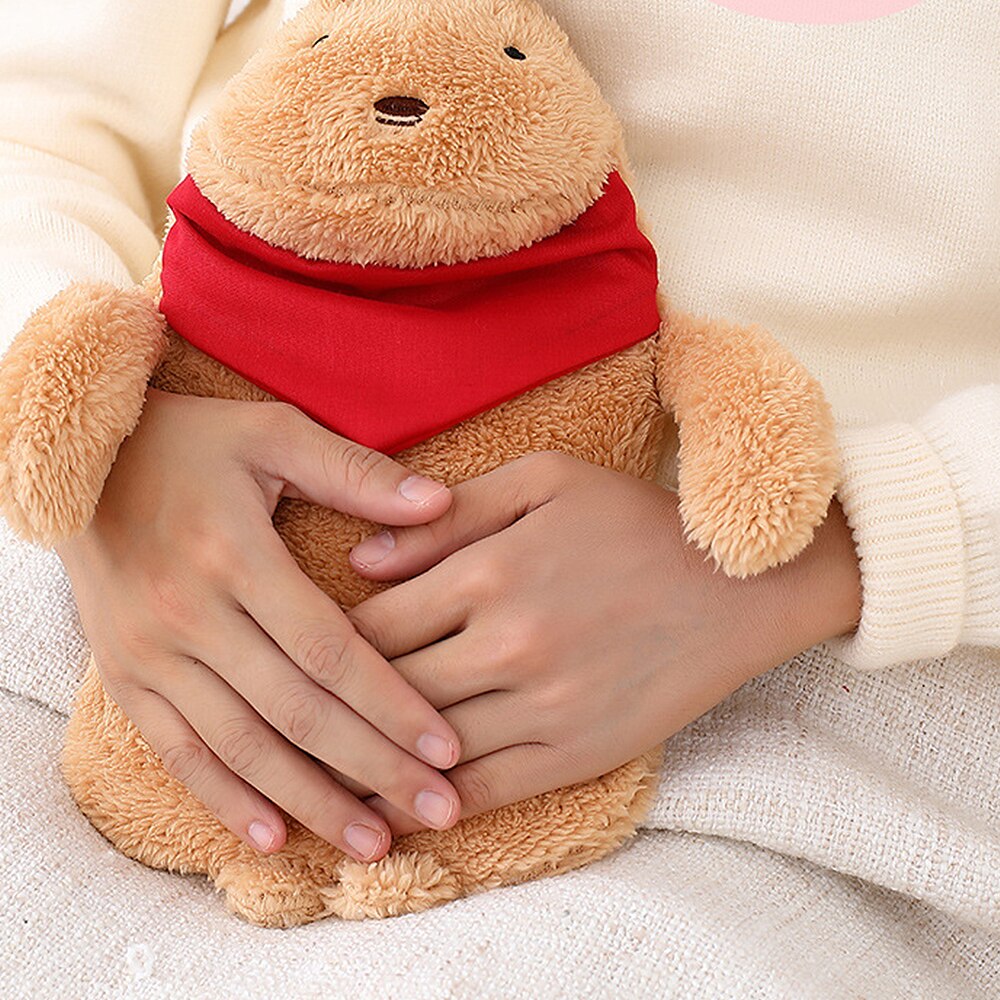 Pluszowa lalka butelka gorącej wody kreatywna zabawka dla dzieci tkanina nawet woda podgrzewająca torba na wodę śliczne królicze ogrzewacze robić rąk