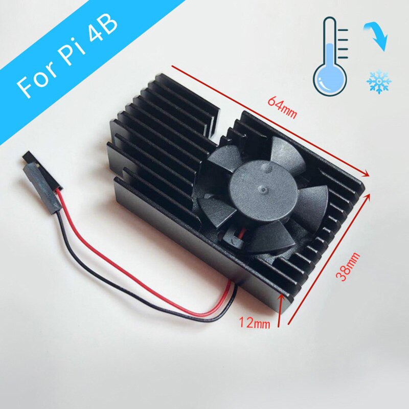 CNC Extreme Cooling Fan Heatsink Kit for Raspberry Pi 4B / 3B+ / 3B Plus / 3B