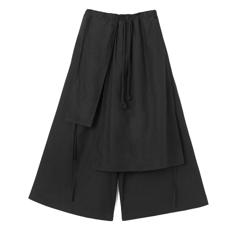 Pantalones bombachos japoneses para hombre, pantalón Vintage holgado para correr, pantalones cruzados Haori, pantalones de entrepierna, pantalones de camal ancho, disfraz de Samurai de talla grande: 3XL