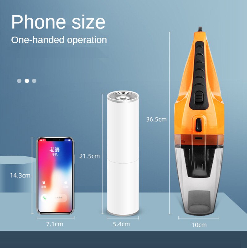 Wireless Portable Car Vacuum Cleaner Handheld Auto Vaccum 120W High strong Suction For Home Cleaning Wet Dry Mini Vacuum Cleaner