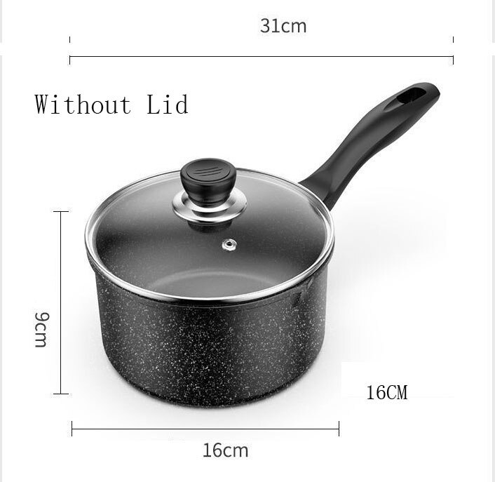 Maifanshi Melk Pot Non-stick Pot Huishoudelijke Baby Complementaire Melk Pot Hete Melk Instant Noedels Soeppan Algemene Purpose: Thickened 16CM