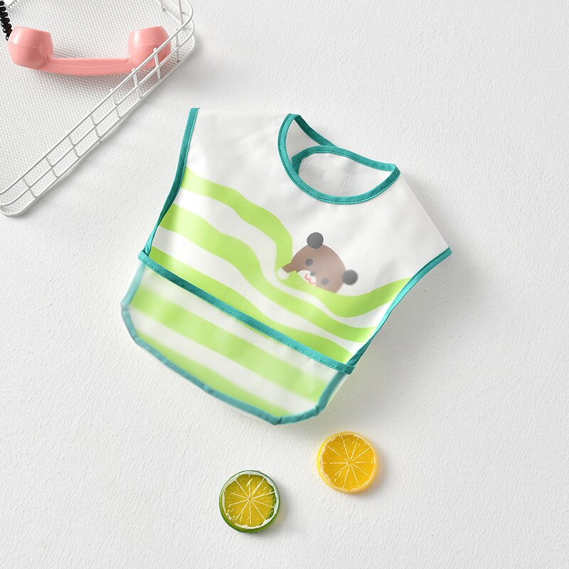 Baby Bibs Cotton EVA Waterproof Lunch Feeding Bibs Baby Cartoon Feeding Burp Cloths Children Baby Apron Babador Bandana: 3
