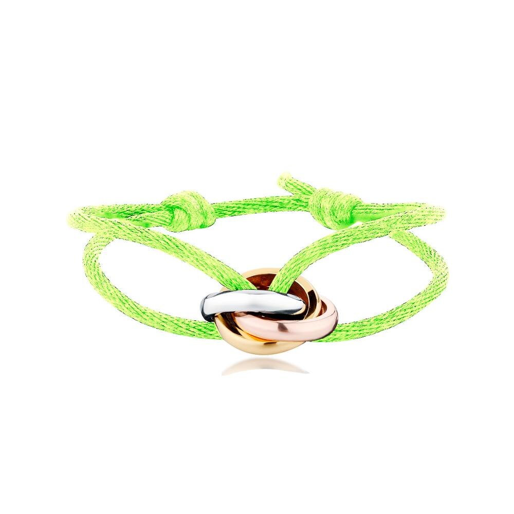 Pulsera popular unisex de 12 estilos, brazalete de acero inoxidable con 3 hebillas de metal, cadena de cordones multicolor, ajustable: TR-33