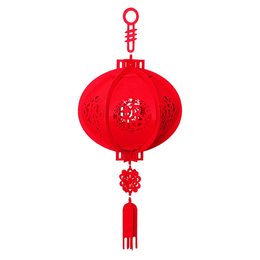3d kinesisk lanterne lampe år dekorasjon hjemme hengende rød lanterne heldig vårfestival mønster tradisjonelle: D30cm