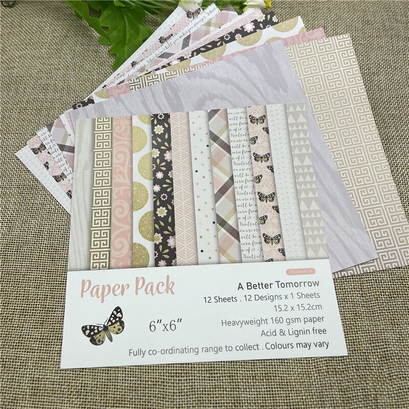 12pc meaning paper pack ours patterned paper Scrapbooking paper pack handmade craft paper craft Background pad Paper Craft