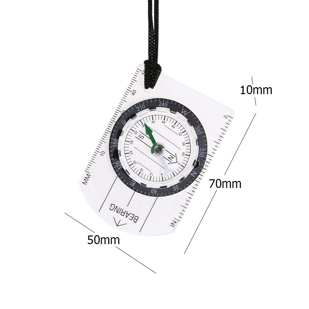 Compass Map Scale Ruler Hiking Survival Guide Tools Travelling Multifunctional Outdoor Camp Easy Carrying Portable Parts