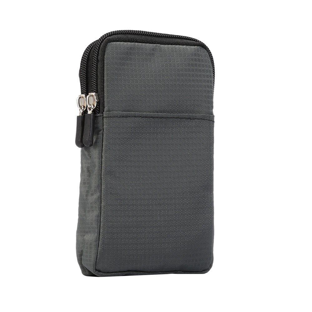 Universal nylon Handy Geldbörse Brieftasche Leinwand Große Tasche Frauen Kleine Umhängetasche Geldbörse Taschen männer taschen Geeignet für jede telefon: XL for 6.3-6.9 inch / Dark Grau
