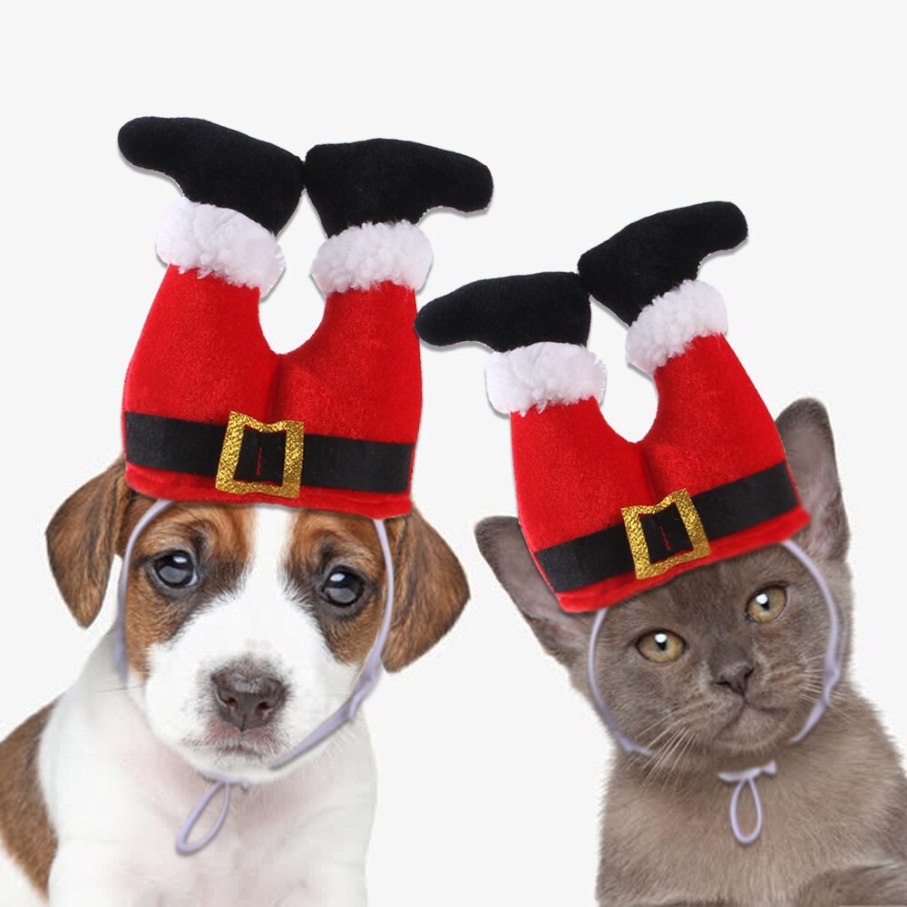 Grappige Kerst Clown Hoed Voor Honden Kerst Ornamenten Voor Honden En Katten Pet Hoofddeksels Supplies Pet Kleding Dress Up