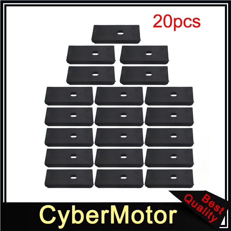 Deslizador de cadena de nailon negro, Protector de brazo oscilante, Guía para 50cc-125cc Pit Dirt Bike SSR Piranha GIO Stomp IMR BSE Kayo Apollo: 20pcs