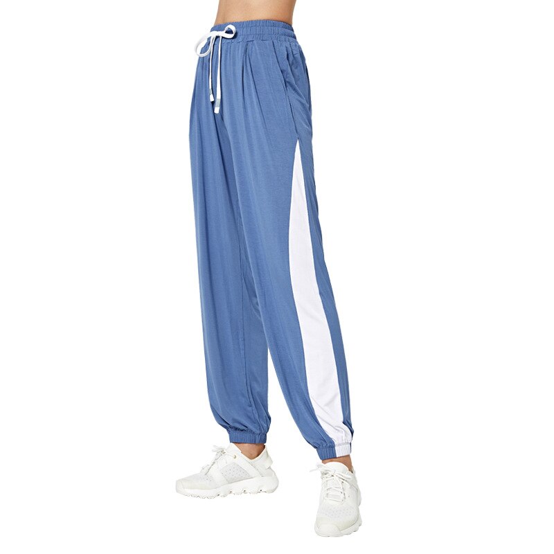 Women Yoga Pants Jogging Harem Pants Sports Athletic Loose Sweatpants Quick Dry Breathable Soft Bodybuilding Sportswear: Blue / L