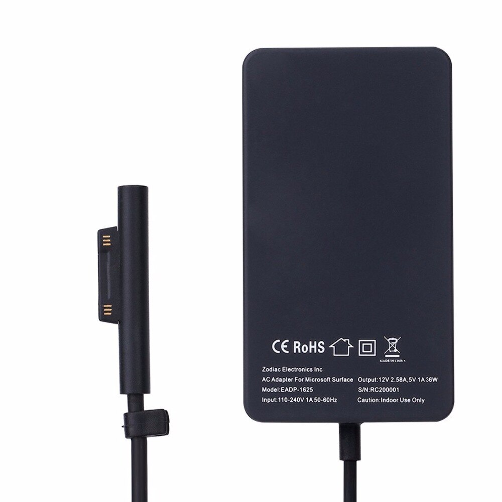 36W Surface Pro 4/Pro 3 Charger with USB Port, 12V 2.58A Magnetic AC Adapter Power Supply For Microscoft Surface Pro 3/Pro 4 i5