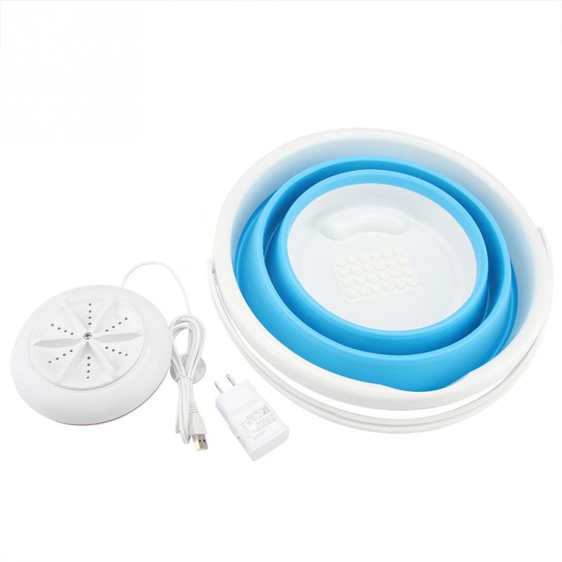 Ultrasonic Portable Turbo Automatic Electric Roller Mini Washing Machine Quick Clean Washing Tool USB 110-240V