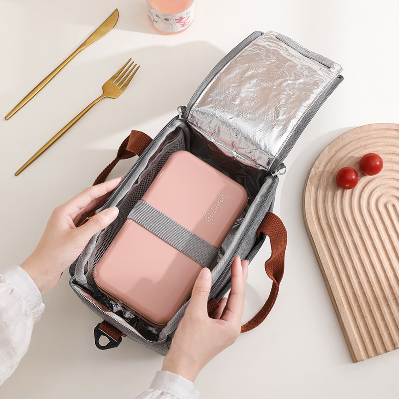 Przenośna torba na lunch dla OL Women Izolowane termicznie pudełko na lunch Tote Cooler Handbag Wodoodporna torba na ramię Bento Pouch Office Food
