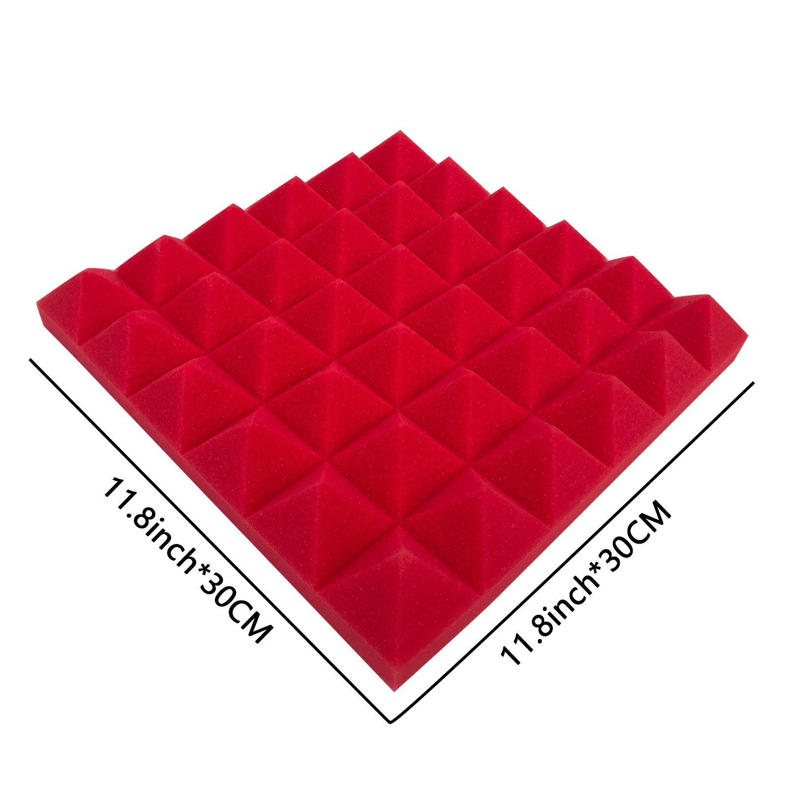 12pc Self-adhesive Diy Sound-absorbing Sponge Board Sound Insulation Sponge Indoor Sound-absorbing Absorption Tiles Foams#g30