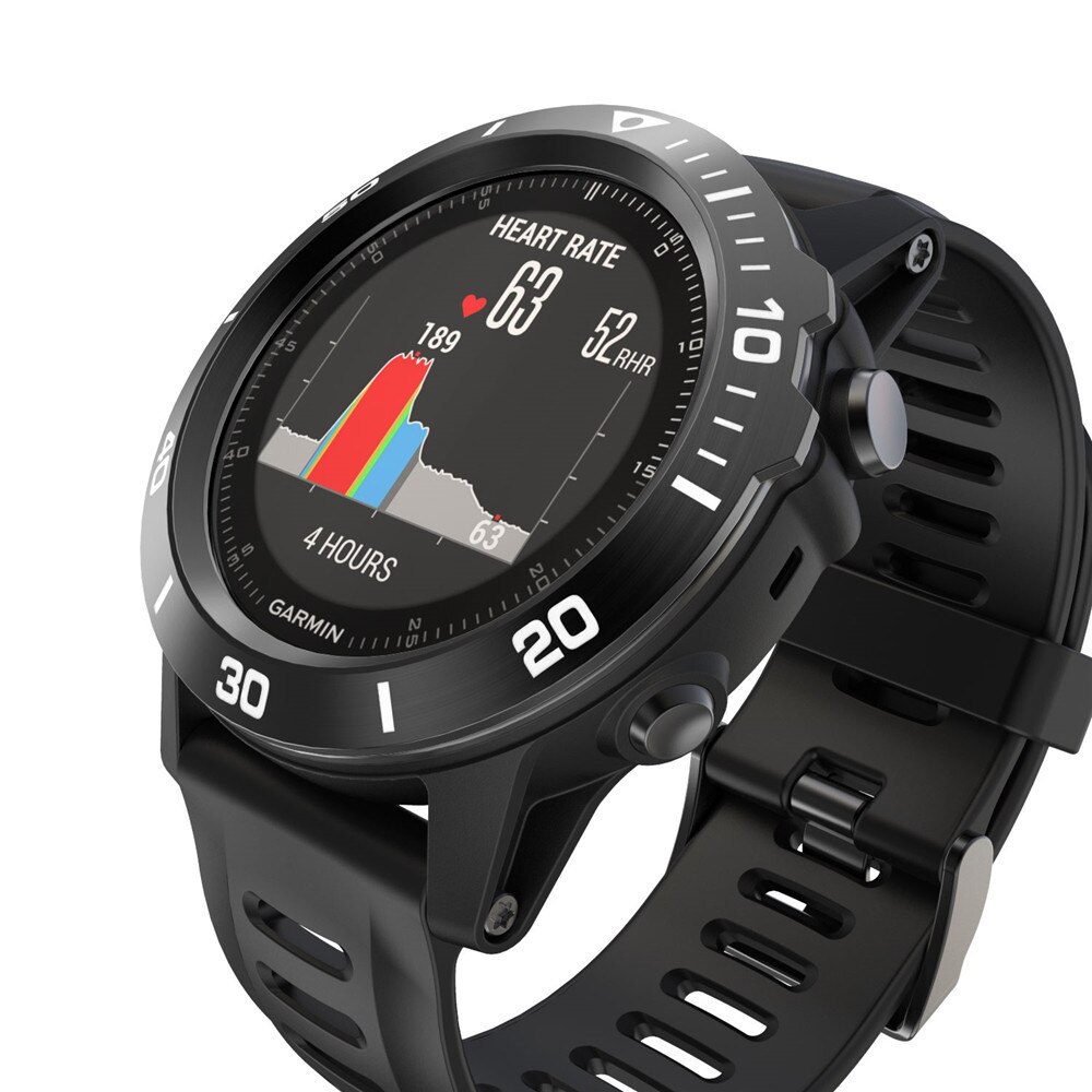 Styling sport smart klocka band skyddande tillbehör ersättning för garmin fenix 3 rostfritt stål ring ring i metall