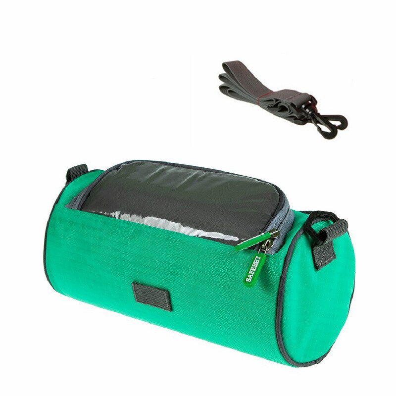 Grote fietstassen stuur voorbuis waterdichte fiets telefoon tas touchscreen tas voor student vrouwen meisje accessoires fietsen: Diepgroen