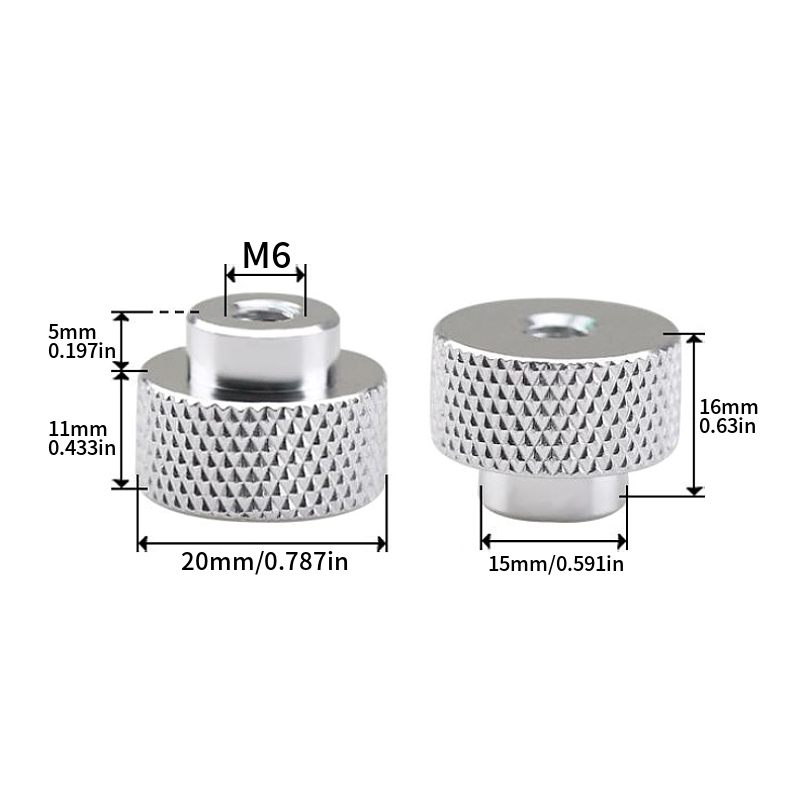 5 Stück M5 M6 M8 blind durch Handmutter gerändelte Aluminium-Rändelmutter zum Verriegeln von Gehäusen, Aluminiumlegierung, Handmutter festziehen