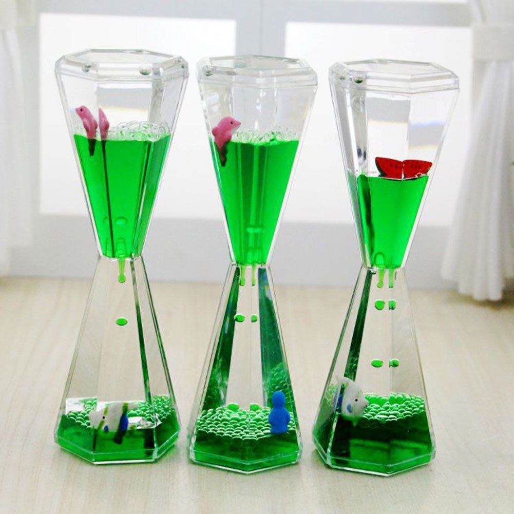 Modern Style Liquid Hourglass Fascinating Innovative Timer Toy Decoration Handmade Home Decoration For Home Office