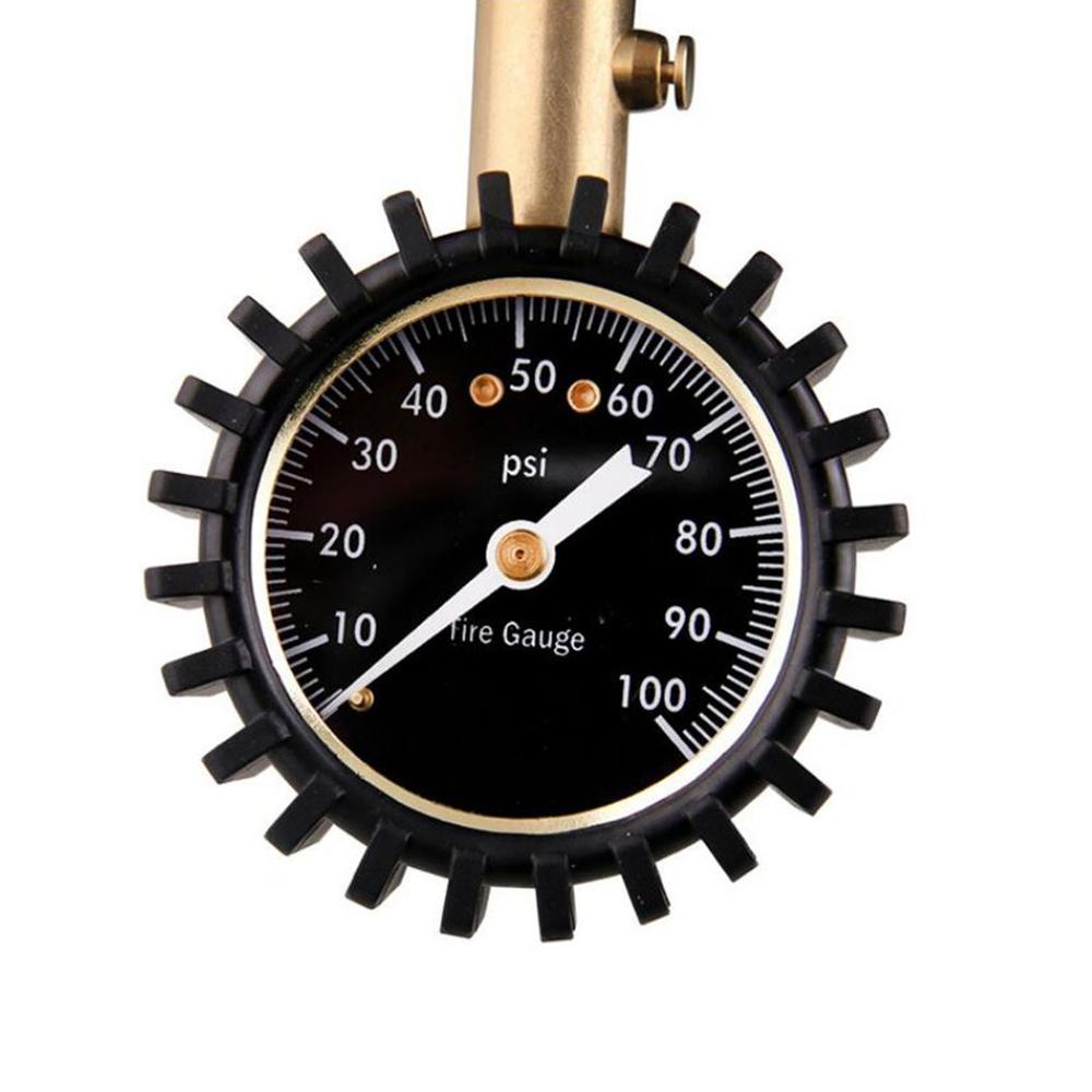 Tire Pressure Gauge Heavy Duty Tire Gauge Vehicles Universal Copper Valve Rubber Tube Tire Manometer Monitoring