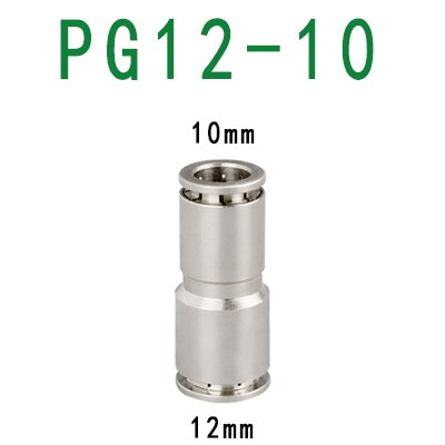 PU PG Brass Metal Pneumatic Quick Coupling 4 6 8 10 12mm Apply Air Compressor Hose High Pressure Connector High temperature: PG12-10