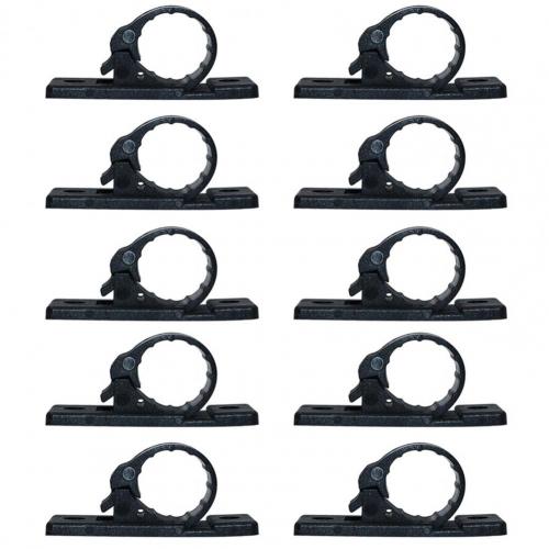 Self-adhesive Convenient Housing Data Line Data Cable Clamps for Home:  Black M