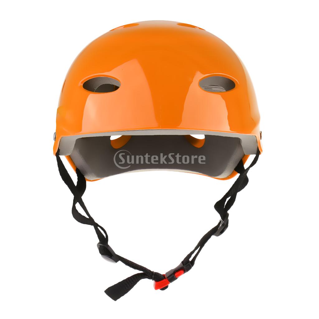Färgglad justerbar vattensport skyddshjälm hård skyddshatt för wakeboard kajak kanot surf skate alla storlekar: Orange / S