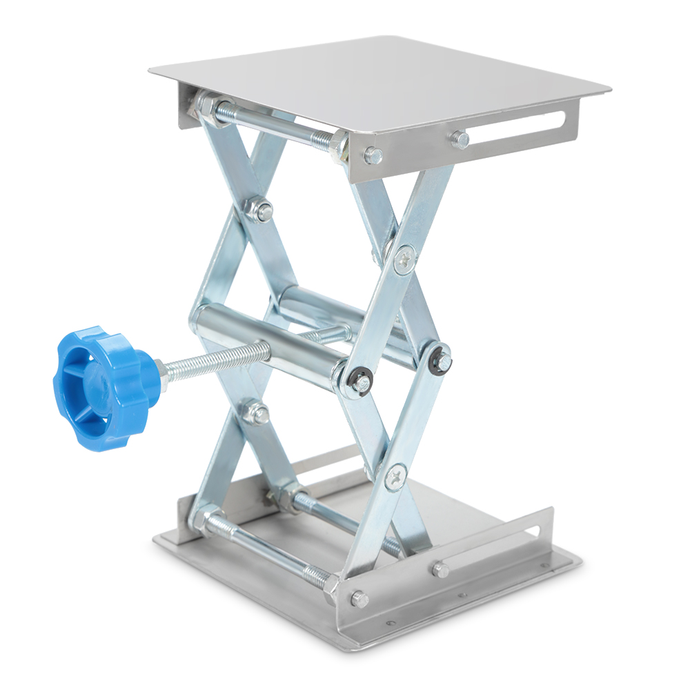 4X4'' Laboratory Lifting Platform Lift Jack Stand Scissor Rack Aluminum Oxide/Stainless steel 100*100*160mm