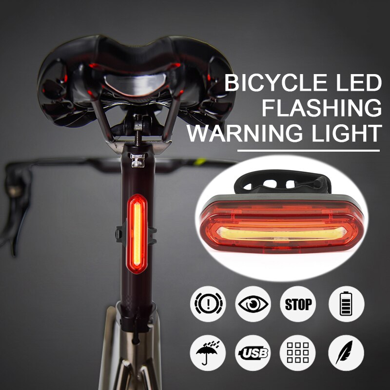 Led Fiets Licht 120 Lumens Fiets Achterlicht Usb Oplaadbare Mountainbike Achterlicht Waterdicht Veiligheidswaarschuwing Lamp