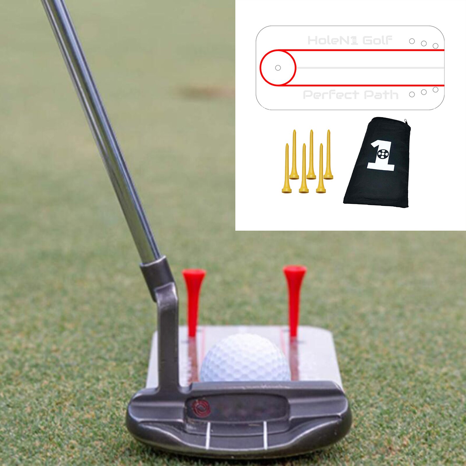 Golf Putting Aid Alignment Swing Trainer Alignment Putting Tutor Equipment