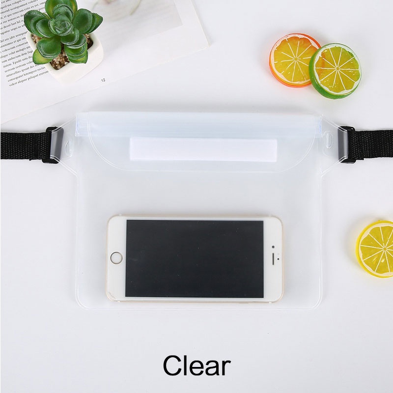 Waterproof Swimming Bag Ski Drift Diving Shoulder Waist Pack Bag Underwater Cell Phone Bags Case Cover for Beach Boat Sports: Clear