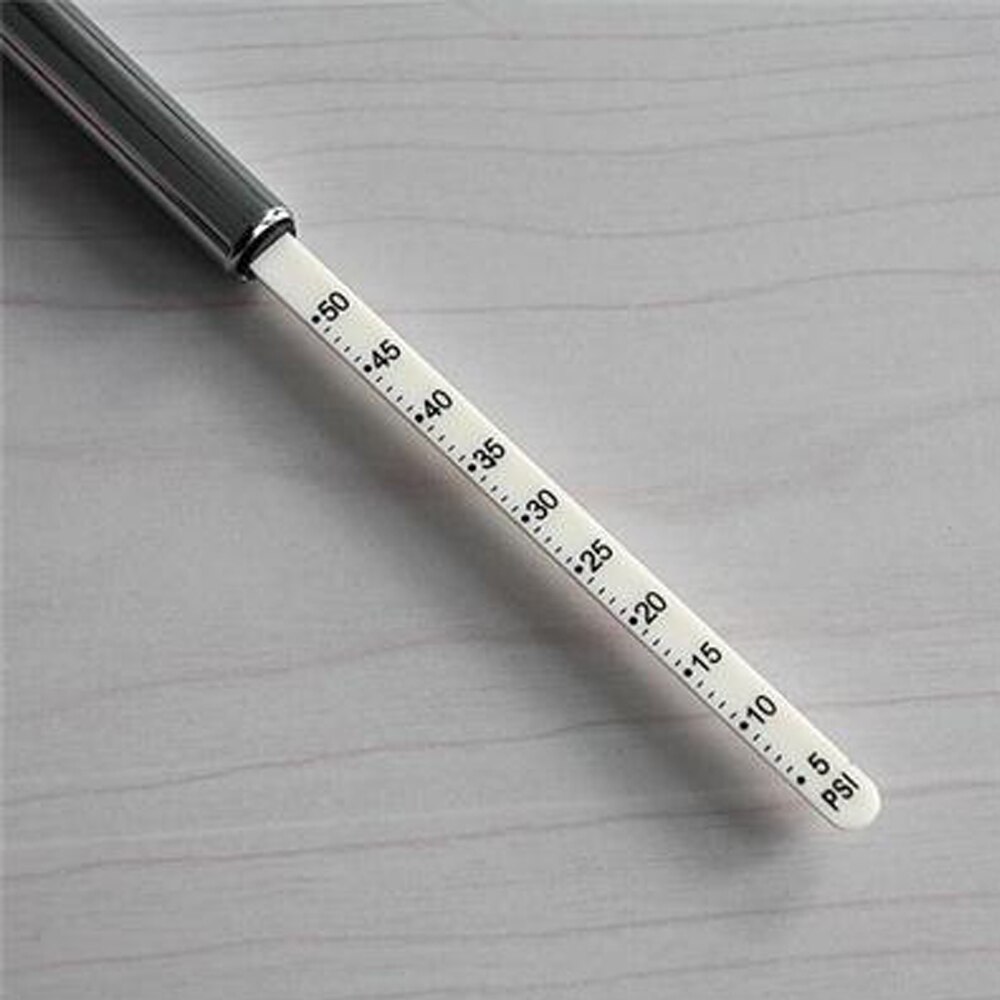 Tyre Air Pressure Tester Portable Car Durable Universal Check Auto Tire Pressure Gauge Test Pen Silver 5-50 PSI