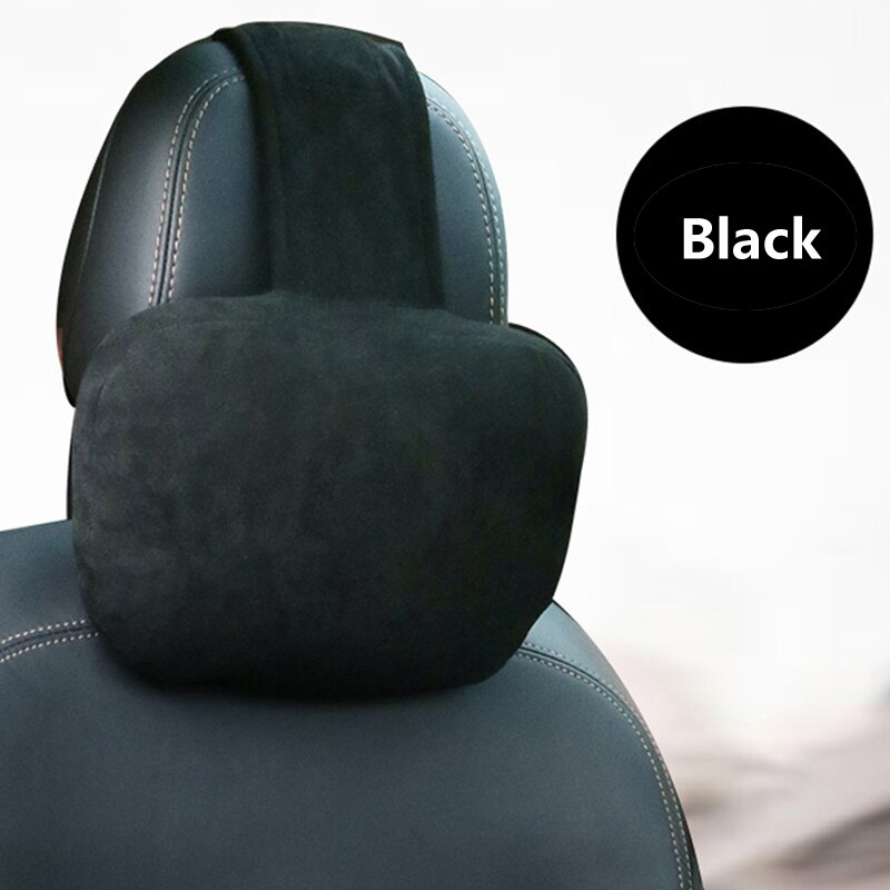 Universele Super Zachte Verstelbare Auto Reizen Hoofdsteun Hoofd Neksteun Kussens Zitkussen Ondersteuning Voor Benz W177 W215: Black Headrest
