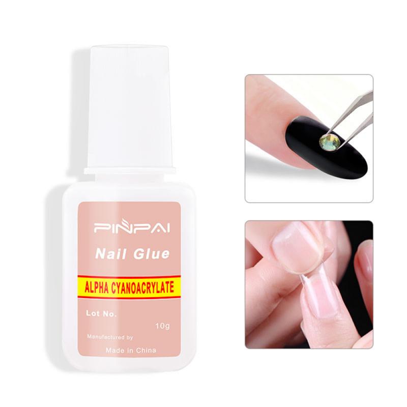 Sneldrogende Nail Lijm Voor Valse Nail Glitter Acryl Decoratie Met Borstel Valse Nagel Tips Faux Ongle Nail Care